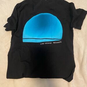 Gildan Black T-Shirt with blue Las Vegas Sphere Logo